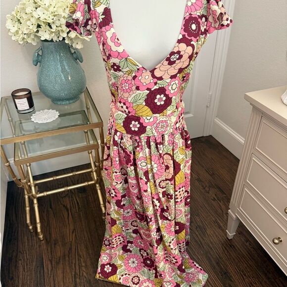 Dodo Bar Or Jenny open-back floral-print textured-twill maxi dress-kk9 - Picture 5 of 10